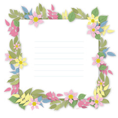 Soft Floral Frame Background for Invitation or Greeting Card with Empty Lines.