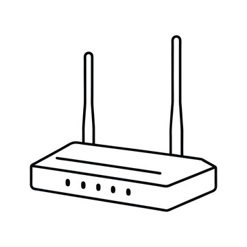 black and white wifi router clip art preview