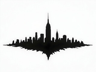 Obraz premium Cityscape Silhouette Illustration