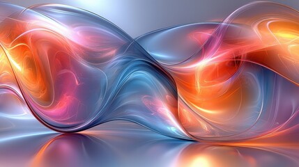 Naklejka premium Abstract flowing colors, digital art