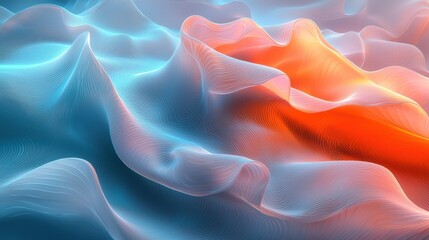 Obraz premium Abstract Flowing Fabric, Gradient Hues