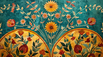 Beautiful floral pattern with vibrant colors and intricate details