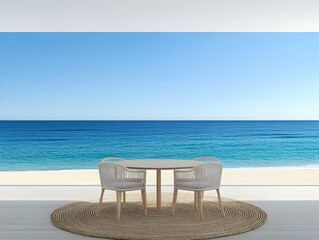 Ocean View Dining Illustration: Coastal Relaxation