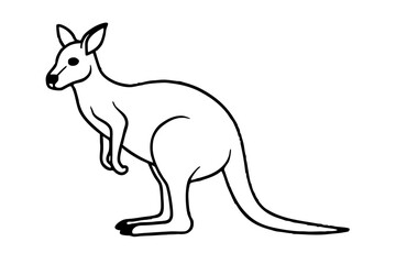 Elegant Kangaroo Outline