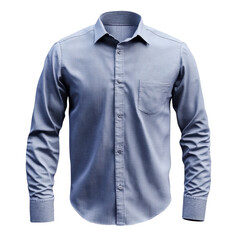 Button-Up Shirt isolated on transparent png background.