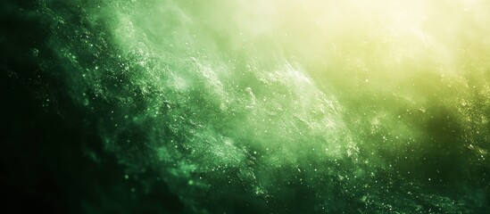 Fototapeta premium Green nebula swirls, cosmic dust, space background, design