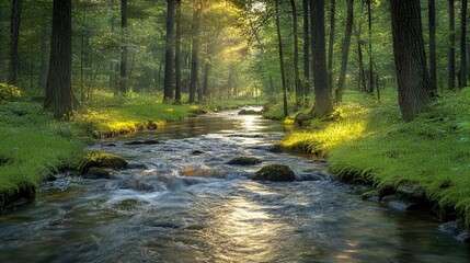 Obraz premium Forest River 