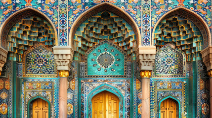 Stunning architectural details with vibrant tiles and arches