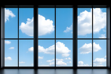 Fototapeta premium Sky View Window 3D Illustration