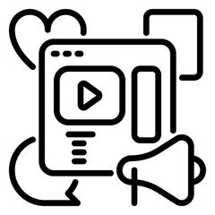 Ad icon, line icon style