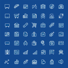Mega set of icons in trendy line style Business ecommerce finance accounting Big set Icons collection. line vector