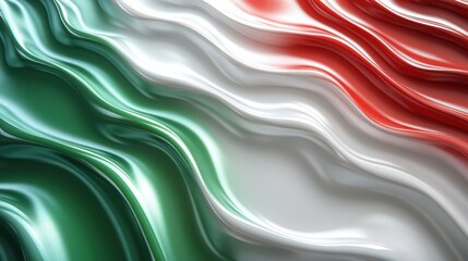 Elegant Flowing Silk Texture of the Italian Flag: A Beautiful Representation of National Pride and Heritage