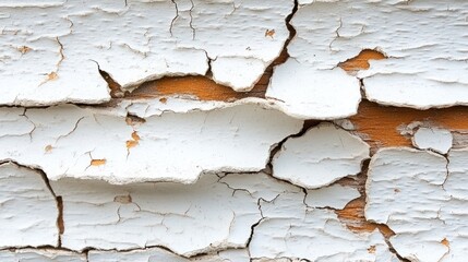 Obraz premium Peeling white paint on wood exterior