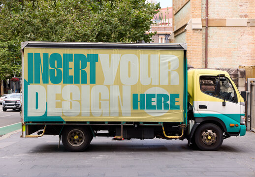 Delivery Truck Parked on a Busy Street in Sydney, Showcasing Urban Life and Logistics in Australia