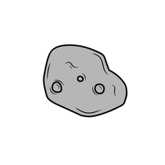 asteroid rock vector icon