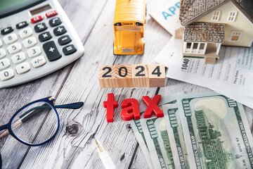 Tax return filing. Tax reporting time.