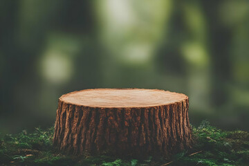 Forest Tree Stump Background Illustration