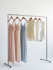 clothes on hangers. generated ai