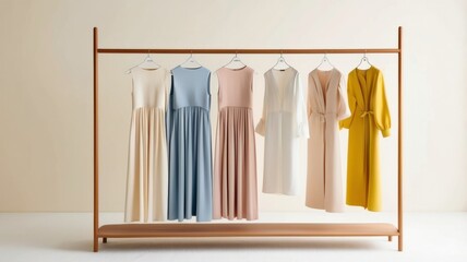 wardrobe with clothes. generated ai