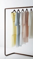 clothes on hangers. generated ai