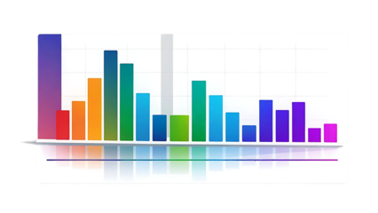 Colorful Bar Graph: Data Visualization, Trend Analysis, Chart, Statistics, Report, Information, Presentation, Business, Metrics, Insights