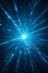 Fototapeta premium arafed image of a star burst in a dark blue space