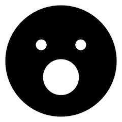 shocked emotion solid icon