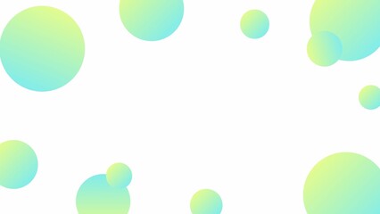 グリーンの水玉のシンプルなフレーム背景	