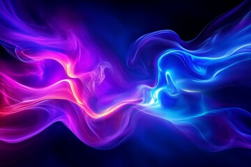 Fototapeta premium Abstract Purple Blue Energy Flow - Dynamic abstract featuring vibrant purple and blue energy swirls, perfect for technology, music, or design projects
