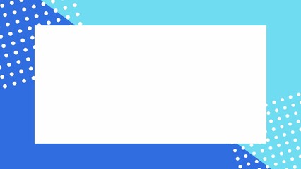 ブルーと水色のシンプルなラインのフレーム	