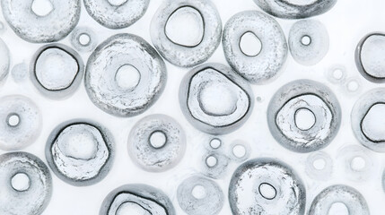 Abstract representation of aging cells, depicting the gradual decline and transformation of biological structures over time, symbolizing the natural process of cellular deterioration and renewal.
