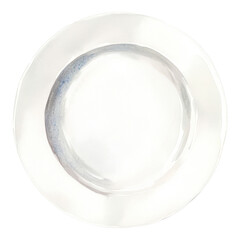 PNG White dinner plate art illustration watercolor.