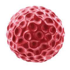 Vivid 3D Render of Isolated Red Blood Cells Icon on White Background