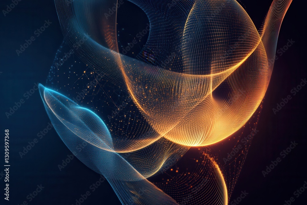 Leinwandbilder modern abstract design showcasing a stylized globe with glowing lines representing international con