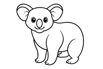 Elegant Koala Outline