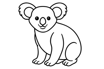 Elegant Koala Outline