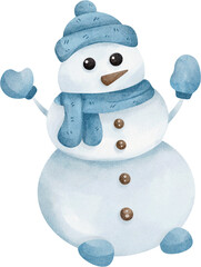 watercolor snowman