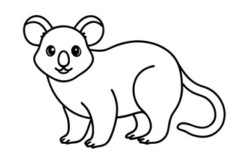 Elegant Koala Outline
