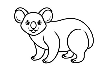 Elegant Koala Outline