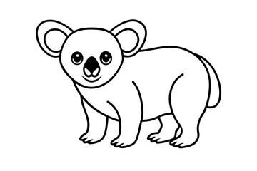 Elegant Koala Outline