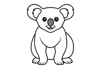 Elegant Koala Outline