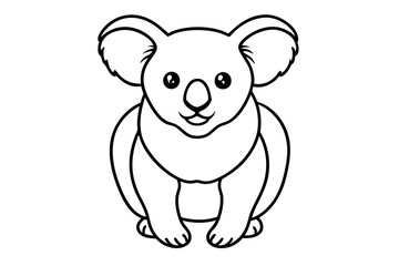 Elegant Koala Outline