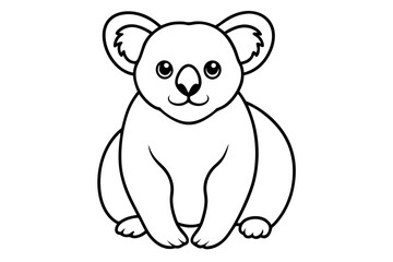 Elegant Koala Outline