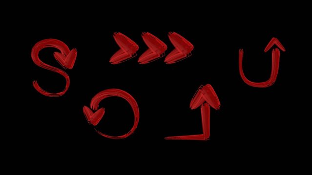 Paint Brush Arrows Pack 02