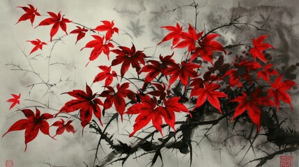 red leaves on a tree