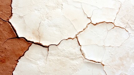 Obraz premium A wall with cracks and holes in it