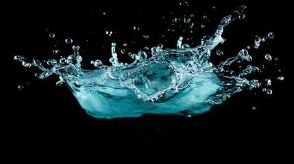 Vibrant Turquoise Water Splash Vertical Image