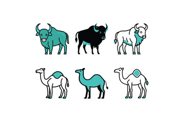 vector set of camels