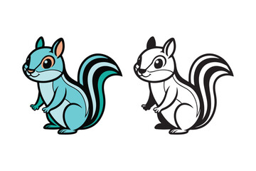 vector illustration of a cartoon squirrel