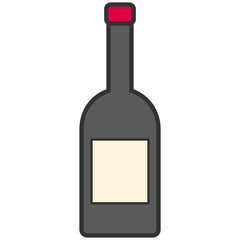 black wine bottle icon